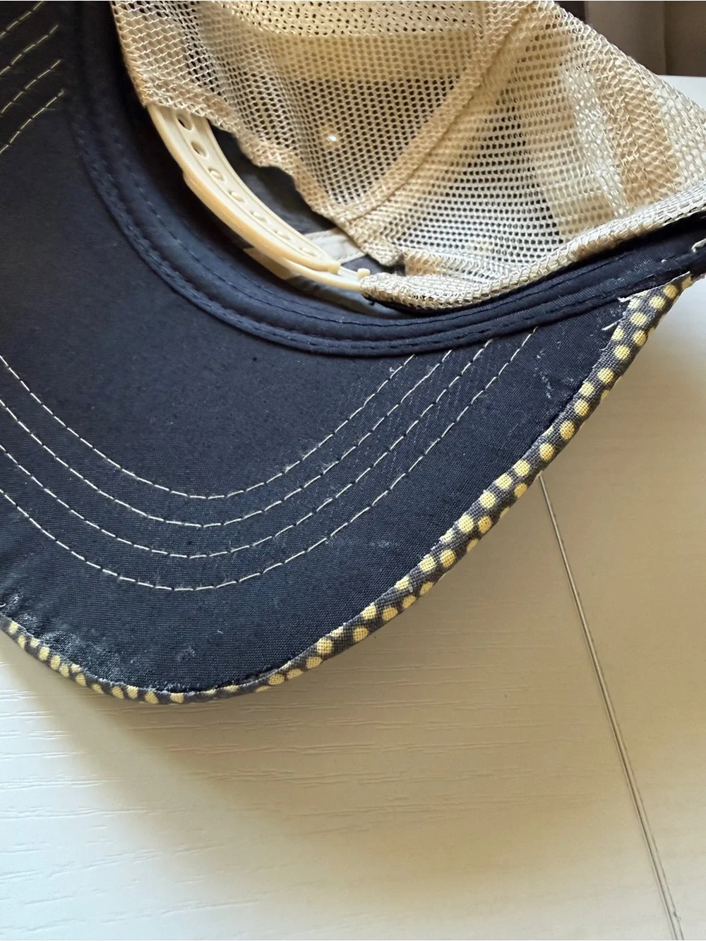 Faith Over Fear Trucker Patch Hat Cap Grey Yellow Accent Adjustable Mesh SnapBac